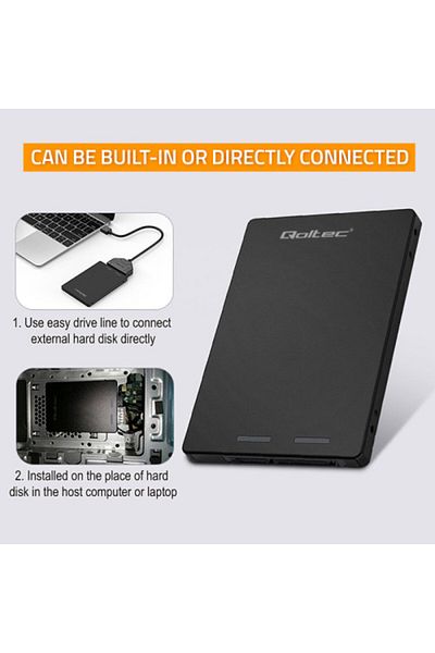 OEM Rack Adapter HDD Qoltec M.2 NGFF SATA 3 2TB Super speed 6Gb/s black