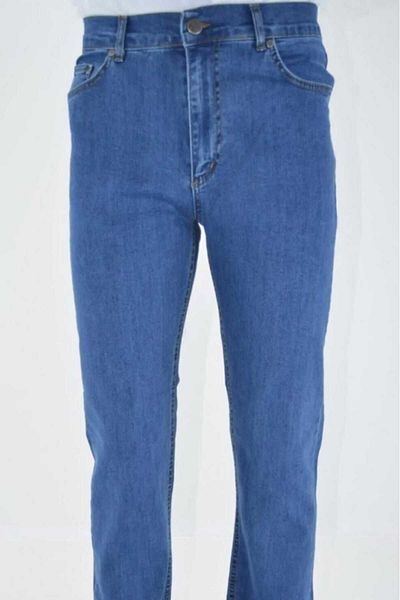 AKTEZ-EL Plus Size Men's Jeans Lycra Battal 2004 Dark Blue Denim Pants
