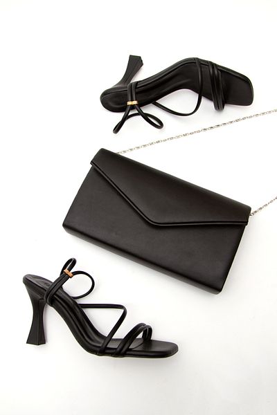 MFT AYAKKABI Women's 9 cm Thin Heeled Casual Shoes and Bag Set