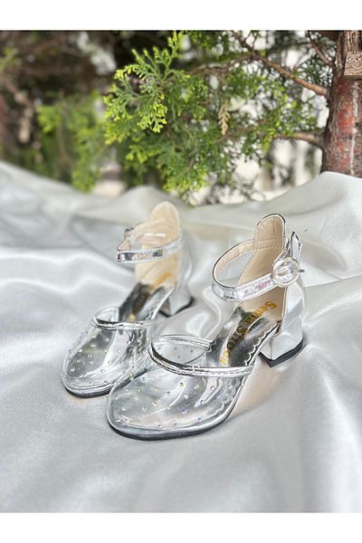 Görkem bebe ayakkabı ve tekstil Girl's Transparent Heel Shoes