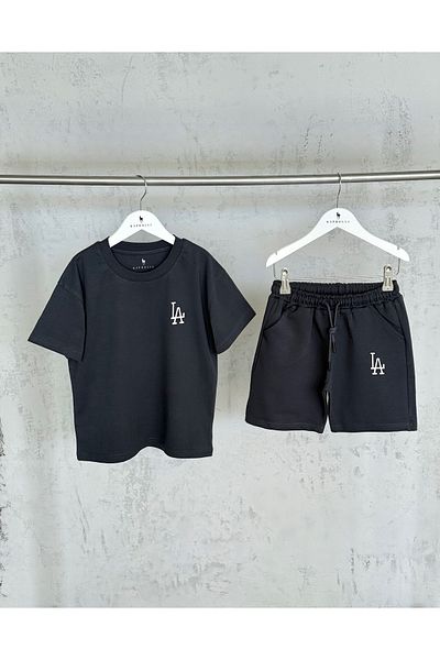 KAPROLLI Unisex Girls Boys Tshirt Shorts Set - 95% Cotton 5% Lycra Printed Patterned Washable Quality Fabric
