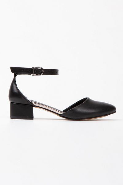 MFT AYAKKABI Women's Karnıyarık Short Thick Heeled Shoes and Bag Set