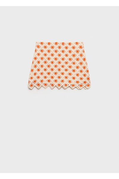MANGO Woman Kroşe mini etek