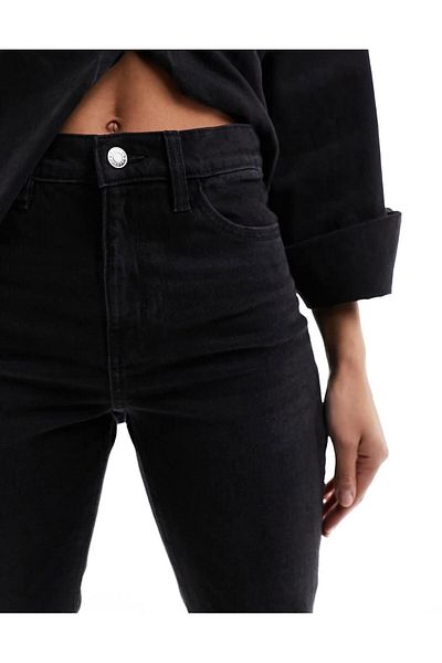 geenz manifacture Akordion Blugi Mom din Lycra cu talie înaltă Pantaloni skinny din denim