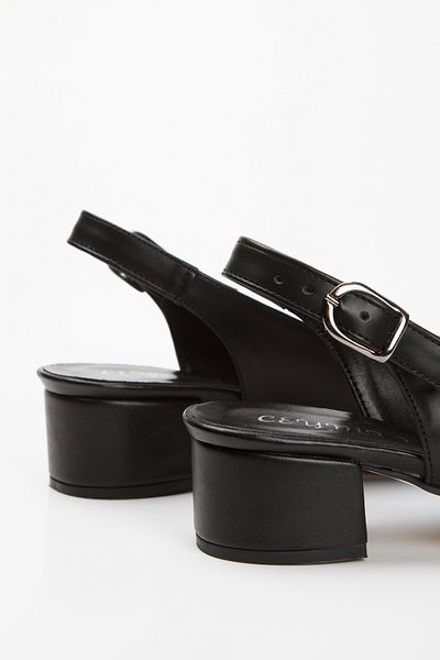 MFT AYAKKABI Short Thick Heeled Open Back Casual Shoes