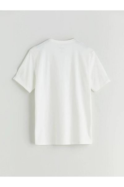 LC Waikiki Lcwaikiki Basic Ecru Crew Neck Combed Cotton Men's T-Shirt