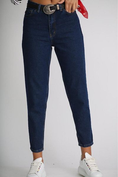 geenz manifacture Akordion Blugi Mom din Lycra cu talie înaltă Pantaloni skinny din denim