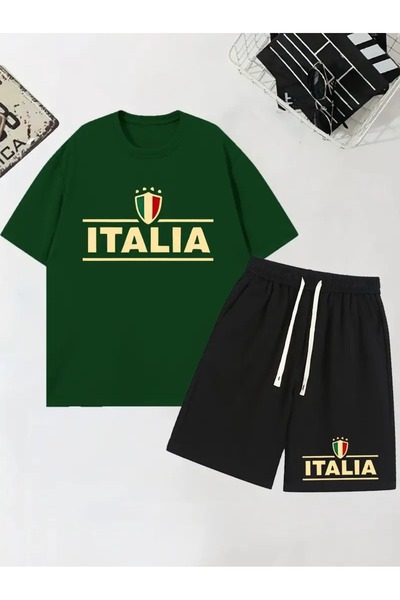 PAVRO بدلة رياضية رجالية مريحة مع شورت بافرو كبير الحجم