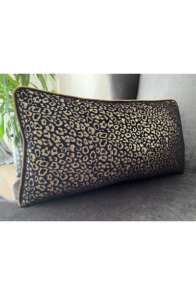 Fabricland Husă de pernă exclusivă importată din aur negru 30x50cm
