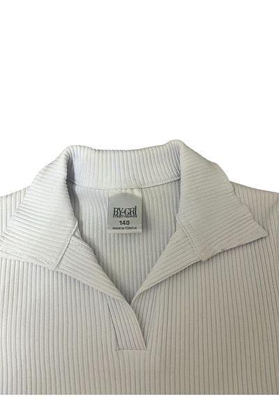 BY-GRİ By-Grey Long Sleeve Tee with Collar Accessories