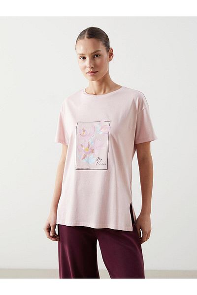 LC Waikiki Γυναικείο μπλουζάκι LCWAIKIKI Classic Crew Neck Floral (S5)