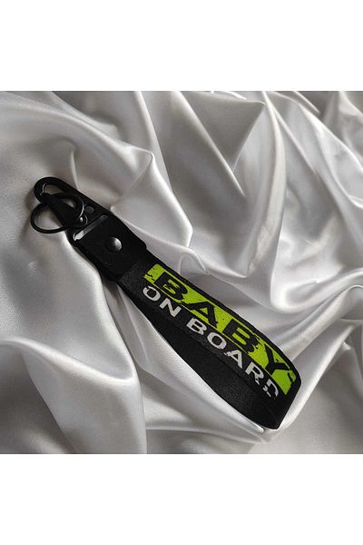 CEBECİOTO Baby on Board Bez Motor Keyring Quality Moto Accessory 19cm Double Sided Print