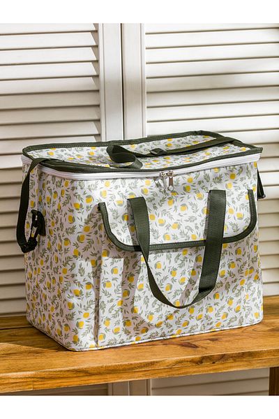 LC Waikiki Lemon Patterned Zippered Thermal Bag (Picnic) 40cm