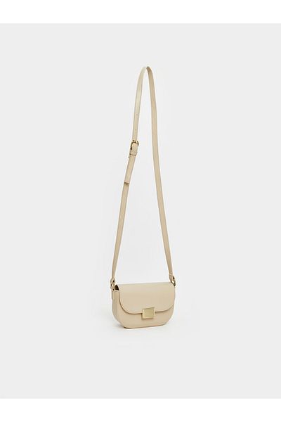 LC Waikiki Γυναικεία τσάντα ώμου Ecru Leather Look