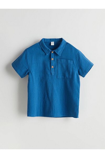 LC Waikiki Cămașă pentru băieți cu mânecă scurtă Lcw Kids cu buzunare (s5)