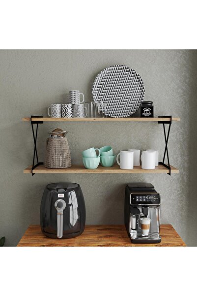 SESA MOBİLYA AKSESUARLARI Athena Modern 2 Raflı Kitaplık Dekoratif Çiçeklik Ç...