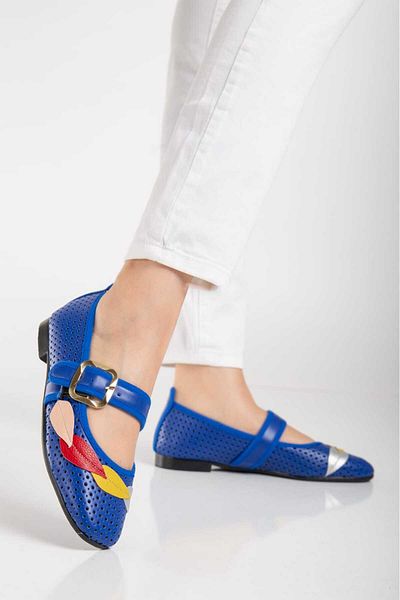 SEDRİK Ballerina Flats - Blue - Flat