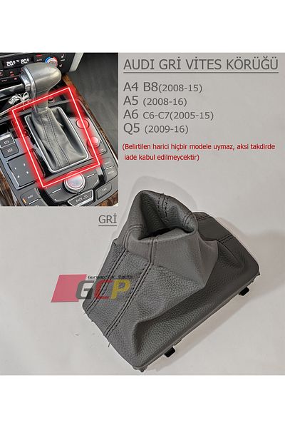 GCP German Car Parts Audi Gray Automatic Gear Shift Gaiter - A4 A5 A6 Q5