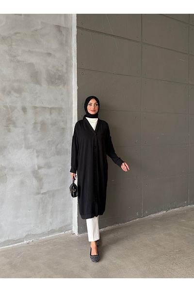 hacer ayaydın Cap & Abaya - Black - Oversize