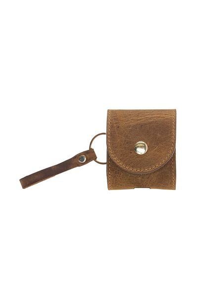 Eldenör Apple AirPods 2Nd Generation Compatible Leather Case Mai Snap G19 Tan