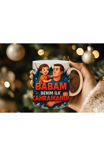 Evion 3D Printed Mug Cup Mug Porcelain Mug Special for Father's Day