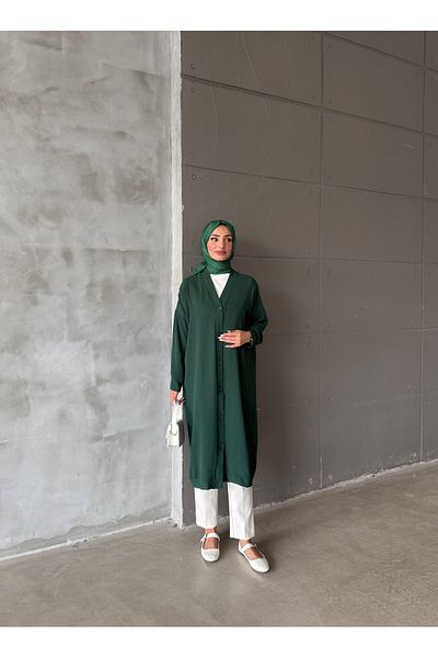 Aranlı tekstil Buttoned Standard Size Oversize Cap/Tunic