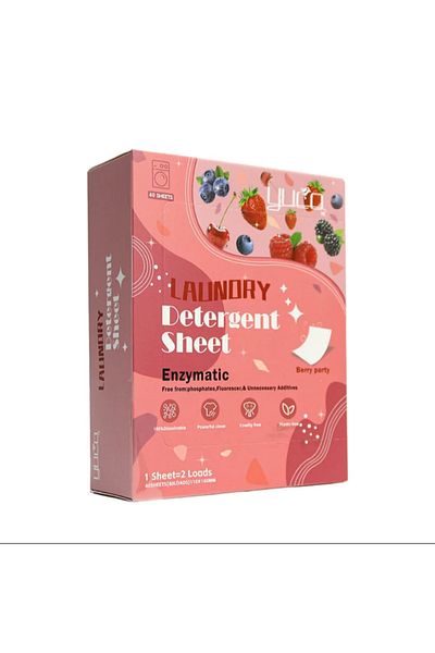 OEM Laundry Detergent Napkin Type 40 Pieces – 80 Washes, Instant Dissolve, Berry Fragrance