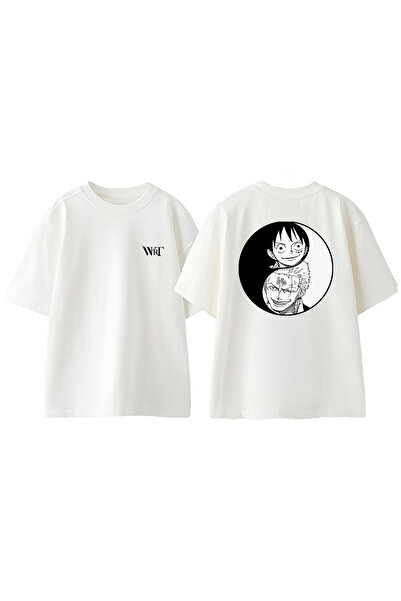 THEWERT Jednodijelni Luffy Zoro dizajn rukavac Štampano Pamuk beli Oversize k...
