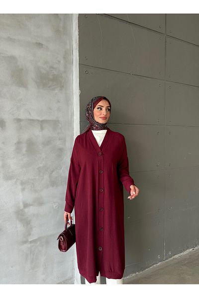 hacer ayaydın Cap & Abaya - Bordeaux - Oversize