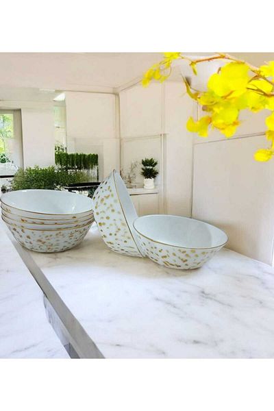 IKEA Oftast Gilded Spotted Bowl for 6 Persons 15 cm