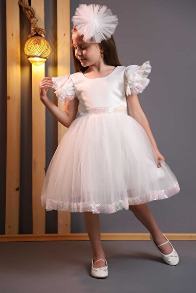 Retro Women Fata Copil Tulle Alb Roz Roșu Cataramă Prințesă Ziua Nașterii Sărbătoare Rochie de Seară Rochie Chic de Absolvire