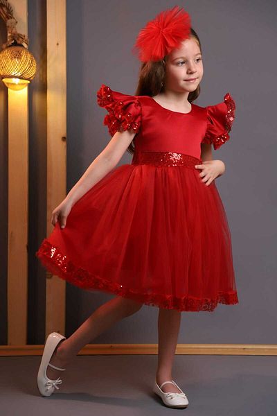 Retro Women Girls' Tulle White Pink Red Buckle Wedding Dress Princess Birthday Eid Stylish Dress