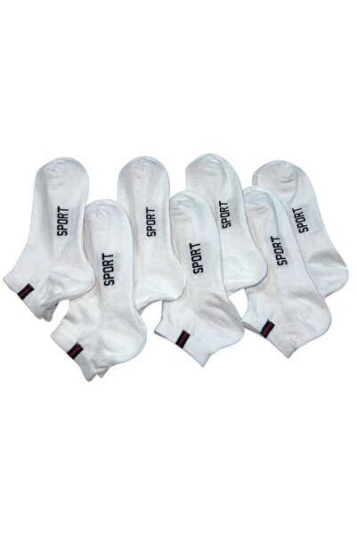 BYNDRSOCKS 7 Çift Erkek Patik Beyaz Pamuklu Çorap