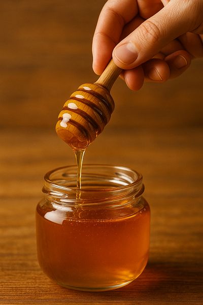 Mode Cool Set of 2 Wooden Decorative Organic Honey Spoons – 15 cm Natural Elegance!