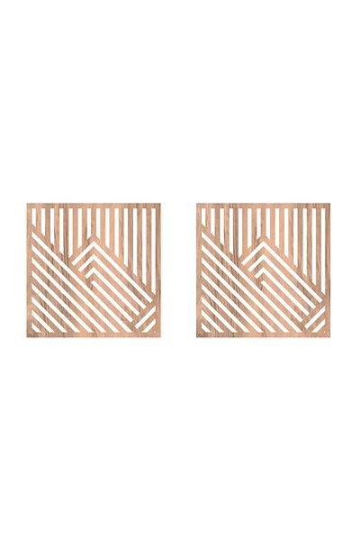 Mars Minimalist Geometric Set of 2 Wooden Wall Decor