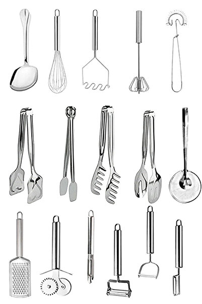 Sunumca 16 Parça Mutfak Servis Seti Servis Gereçleri Servis Maşa Takımı Mutfa...