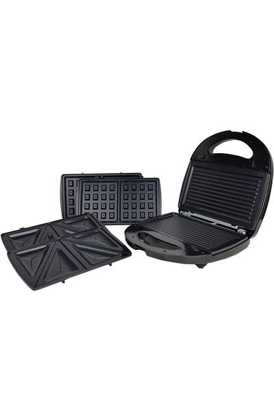 Generic 3 in 1 Sandwich, Waffle & Panini Maker – Non-Stick Removable Plates, Compact Breakfast Grill