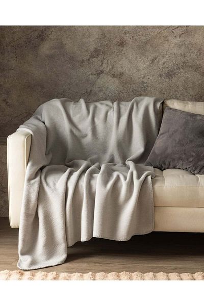 Madame Coco Plain Cotton Jacquard Tv Blanket