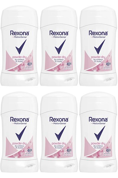 Rexona Powder Dry Deodorant 48H 40G X 6