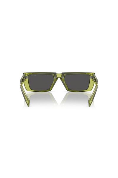 Prada Men Rectangular Sunglasses- Pr 24ys - Lense Size:55mm - Crystal Fern