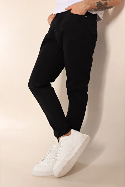 DORAJEANS Dora Jeans Μαύρο Τζιν Παντελόνι Boyfriend με Εφέ Τριμμένης Υφής