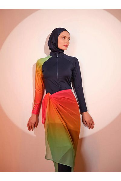 Bordomix Gold Printed Hijab Swimsuit 4044