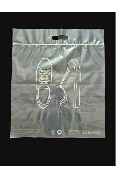 Dekals Şeffaf 6 Adet Ayakkabı Ambalaj Çantası Ayakkabı taşıma poşeti 44x50 cm