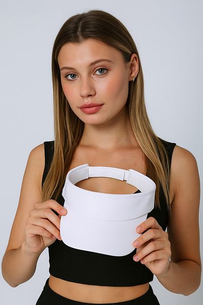 FRESCO SCARFS Unisex Sports Visor Tennis Visor Hat with Uv Protection Cotton Back Velcro Adjustable