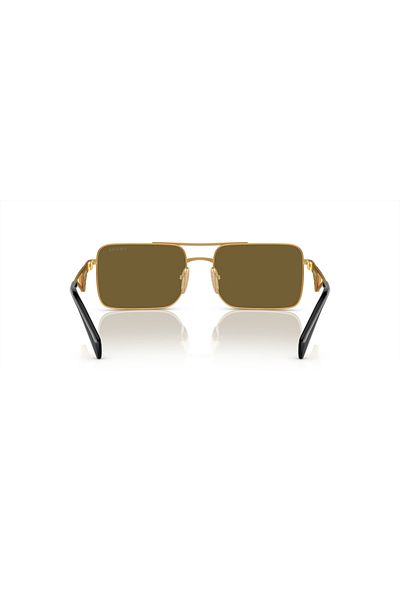 Prada Women Rectangular Sunglasses- Pr A52s - Lense Size:56mm - Matte Gold