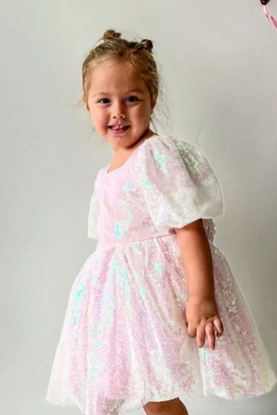 Kidmark Çocuk Modası Girl's Backless Sequin Dress