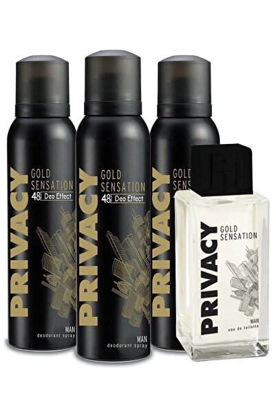 Privacy Gold Man Edt Erkek Parfüm 100 Ml&deodorant 3x150 ml