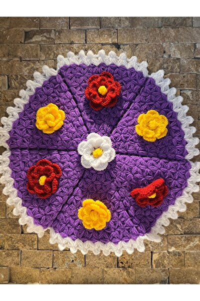 daısydecoratıon Yuvarlak Çiçekli Örme Banyo Lifleri El Emeği