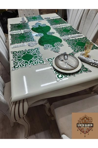 Şirin Hanem Şirin Hanem Velvet Dinner Set Green