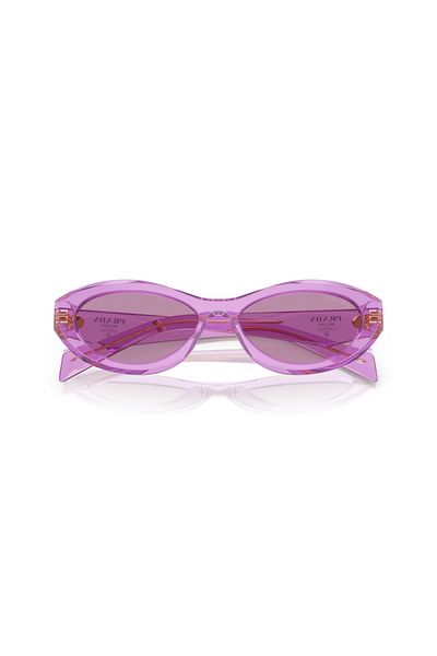 Prada Women Irregular Sunglasses- Pr 26zs - Lense Size:55mm - Transparent Amethyst